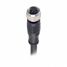 Cable Assembly, A Code - M8 3pins A code female straight molded cable, unshielded, PVC, -10°C~+80°C, 24AWG 0.25mm²